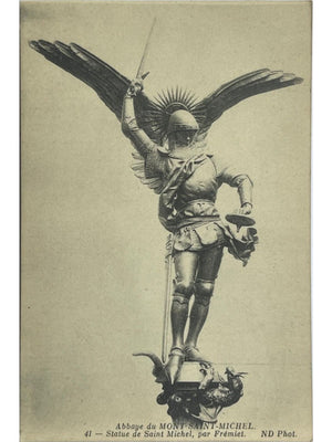 Le Mont-Saint-Michel – Statue de saint Michel par Frémiet – CPA N.D. Phot. n° 41