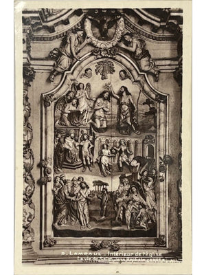 Lampaul-Guimiliau – Intérieur de l'église, vie de saint Jean-Baptiste – CPA