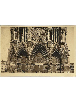 Reims – Cathédrale Notre-Dame, portail et rosace – Yvon n° 4