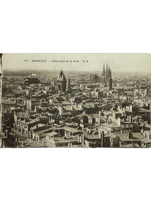 Carte postale – Bordeaux – Panorama de la ville et cathédrale Saint-André – Bloc Frères n° 171