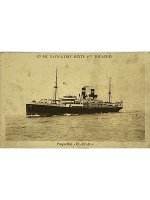 Paquebot El-Biar – Compagnie de Navigation Mixte, Cie Touache – CPA