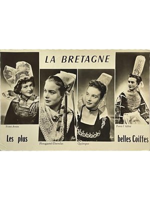 Carte postale – Bretagne – Les plus belles coiffes et costumes bretons – REMA n° 1566, 1956