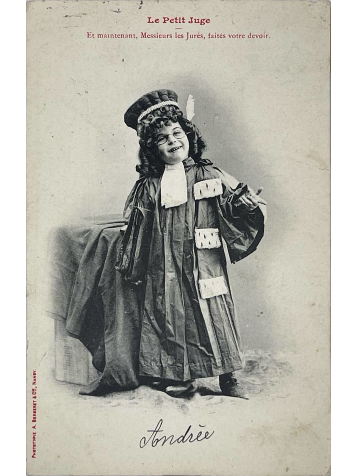 Recto de la carte postale