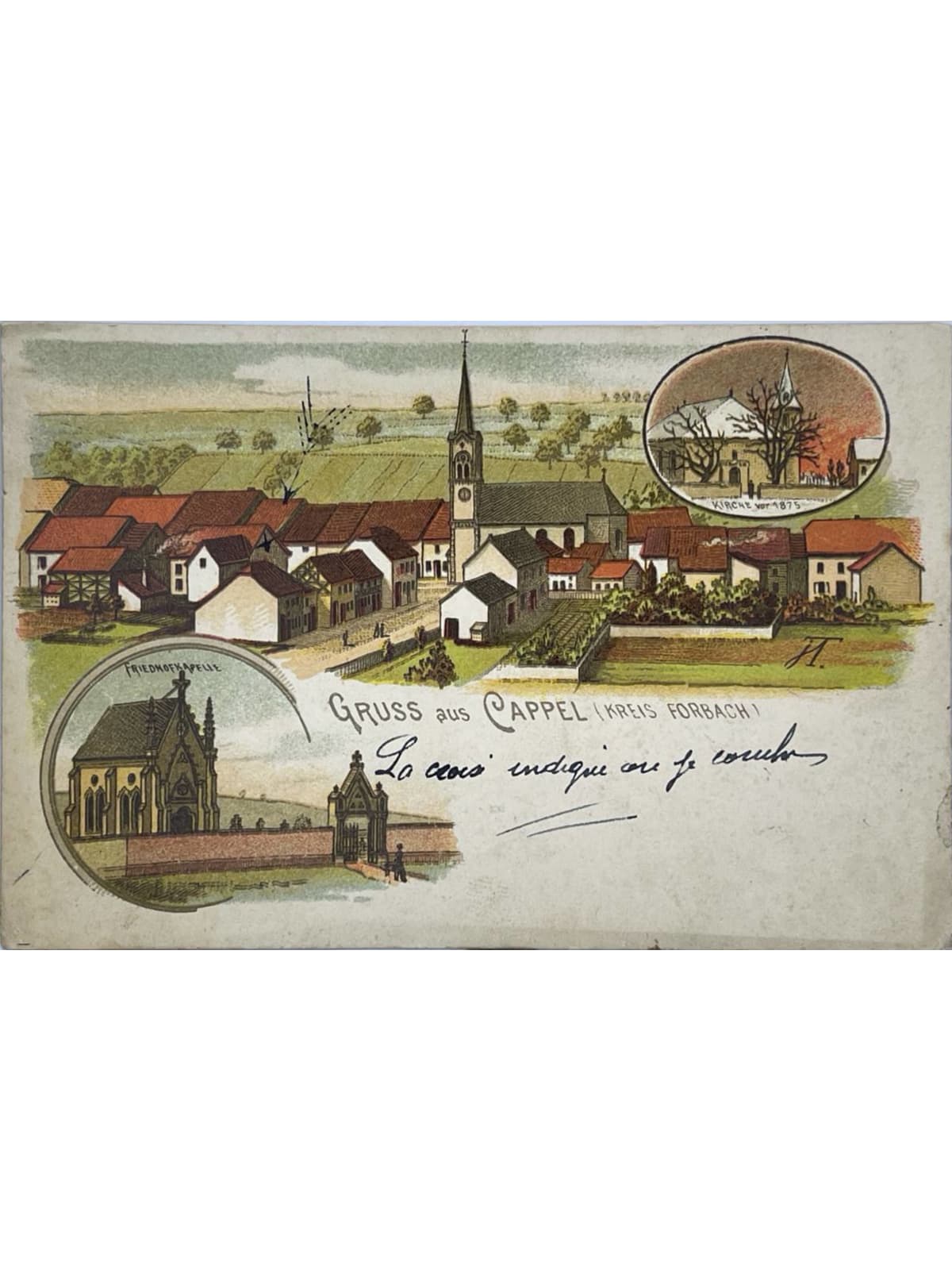 Recto de la carte postale