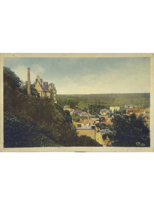 Châteaudun (Eure-et-Loir) – Le château vu du Mail – CPA colorisée