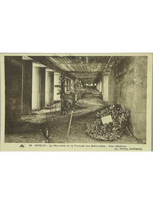 Verdun – Monument de la Tranchée des Baïonnettes, vue intérieure – CPA n° 60