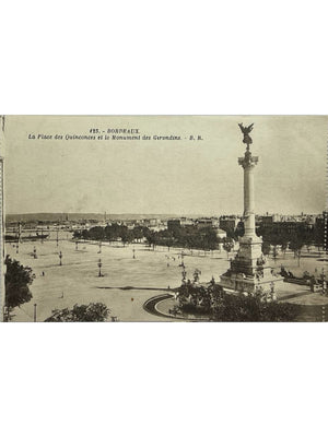 Bordeaux – Place des Quinconces et monument des Girondins – CPA n° 125