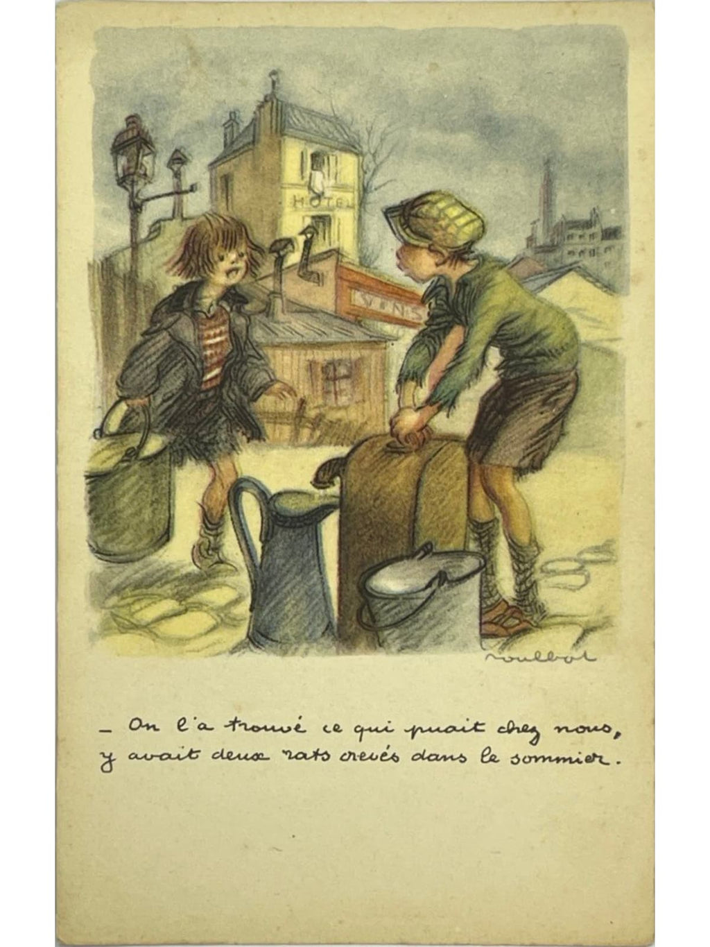 Recto de la carte postale