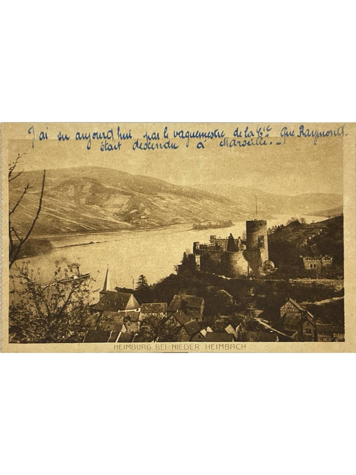 Recto de la carte postale