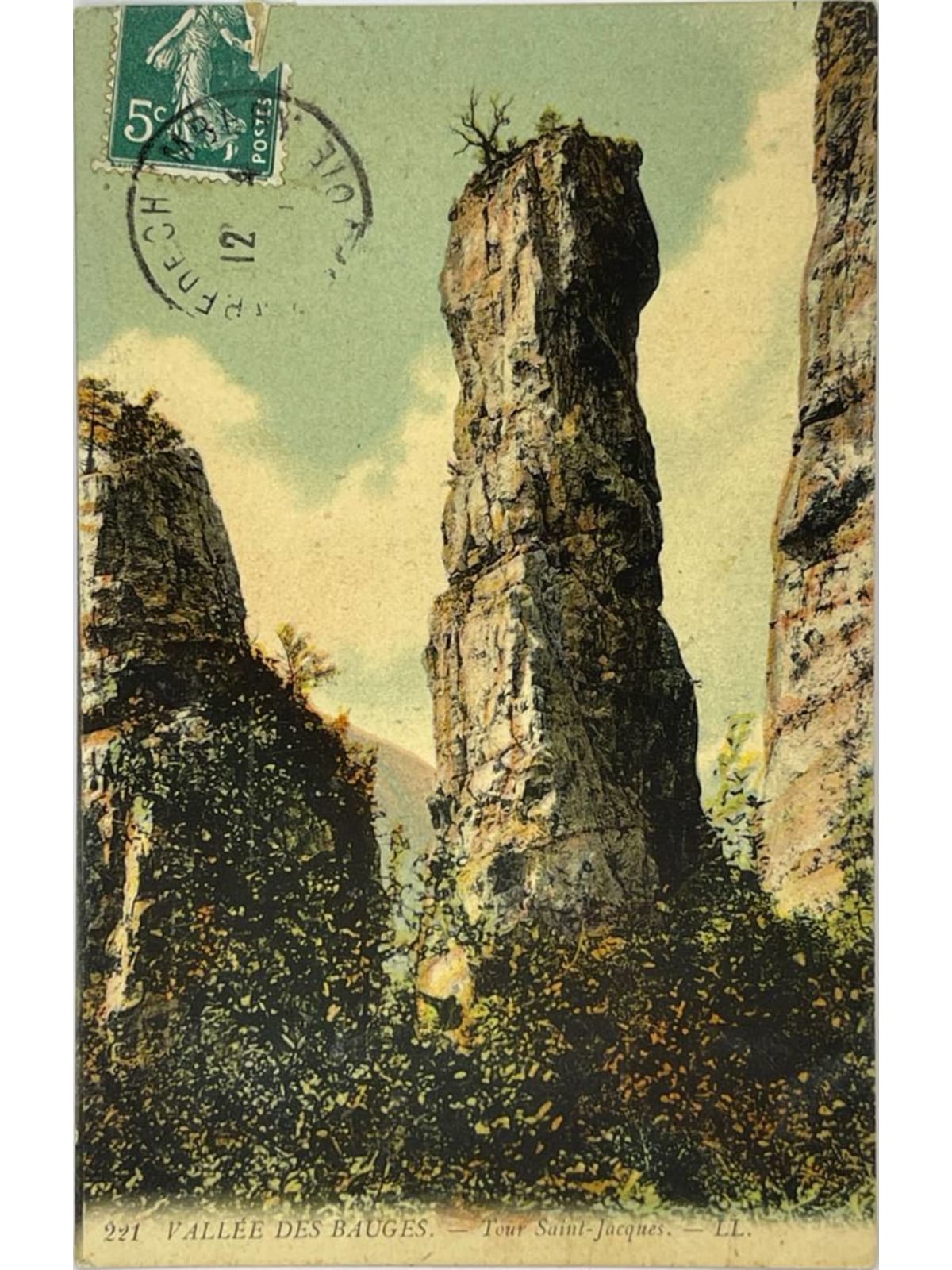 Recto de la carte postale