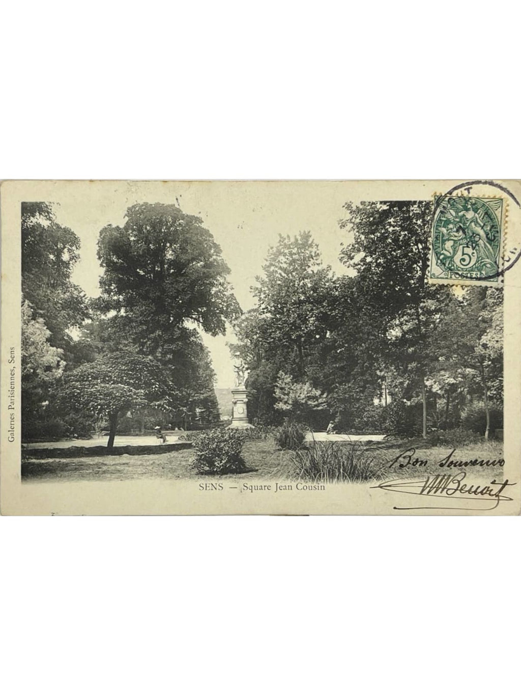Recto de la carte postale