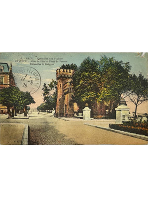 Mainz (Mayence) – Rheinallee et Fischtor – Carte postale de 1926