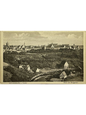 Rothenburg ob der Tauber – Vue depuis le Burggarten – CPA ancienne