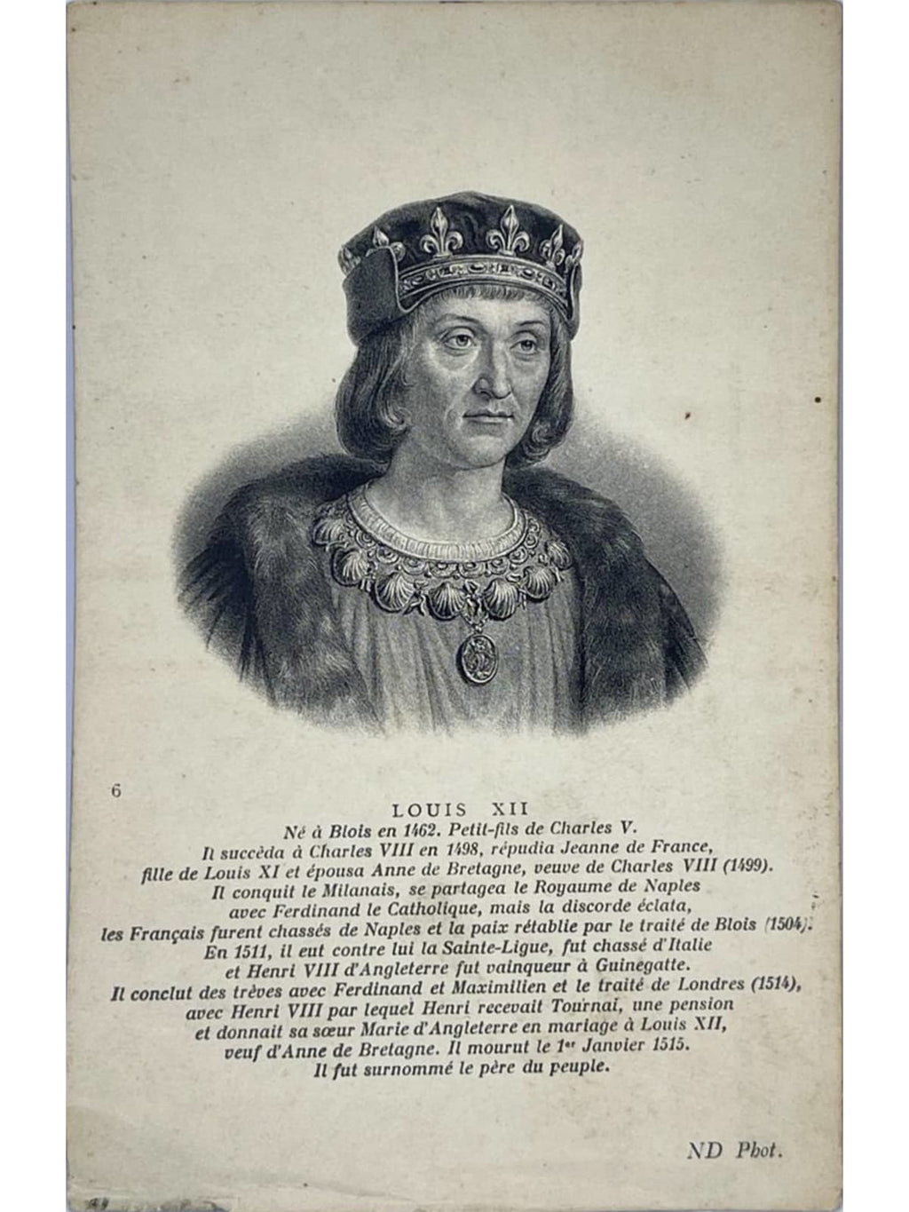 Recto de la carte postale