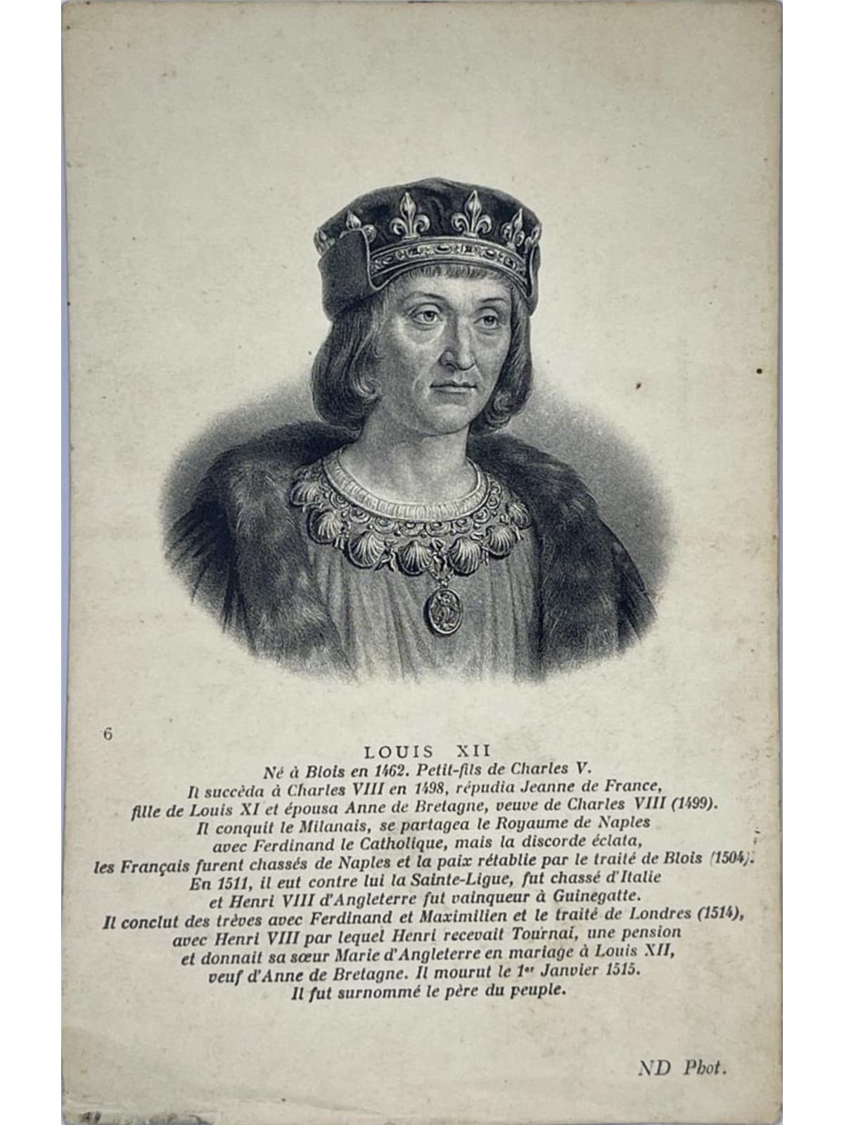 Recto de la carte postale