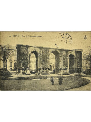 Reims – Porte de Mars, Arc de Triomphe Romain – CPA ancienne n°100