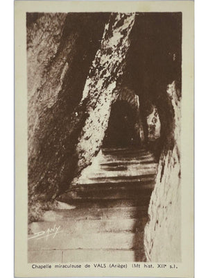 Carte postale – Vals (Ariège) – Chapelle miraculeuse, intérieur de Notre-Dame de Vals