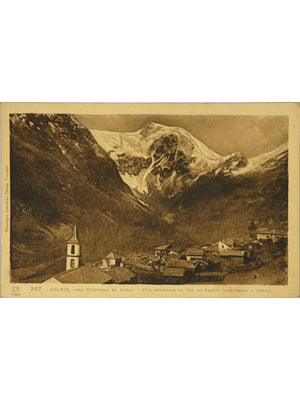 Auzat – Saleix, vue générale et col vers Aulus – Ariège – CPA n°267