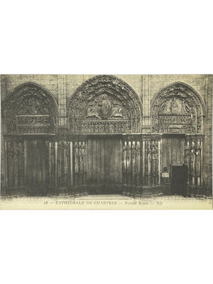 Chartres – Cathédrale Notre-Dame, Portail Royal – CPA Lévy et Neurdein n° 28