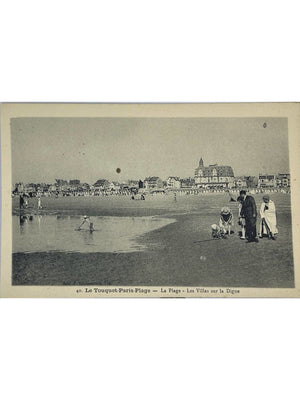 Le Touquet-Paris-Plage – La plage et les villas sur la digue – CPA n° 40