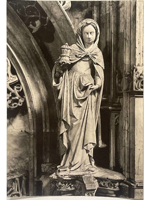 Carte postale – Bourg-en-Bresse – Église de Brou, statuette de sainte Madeleine