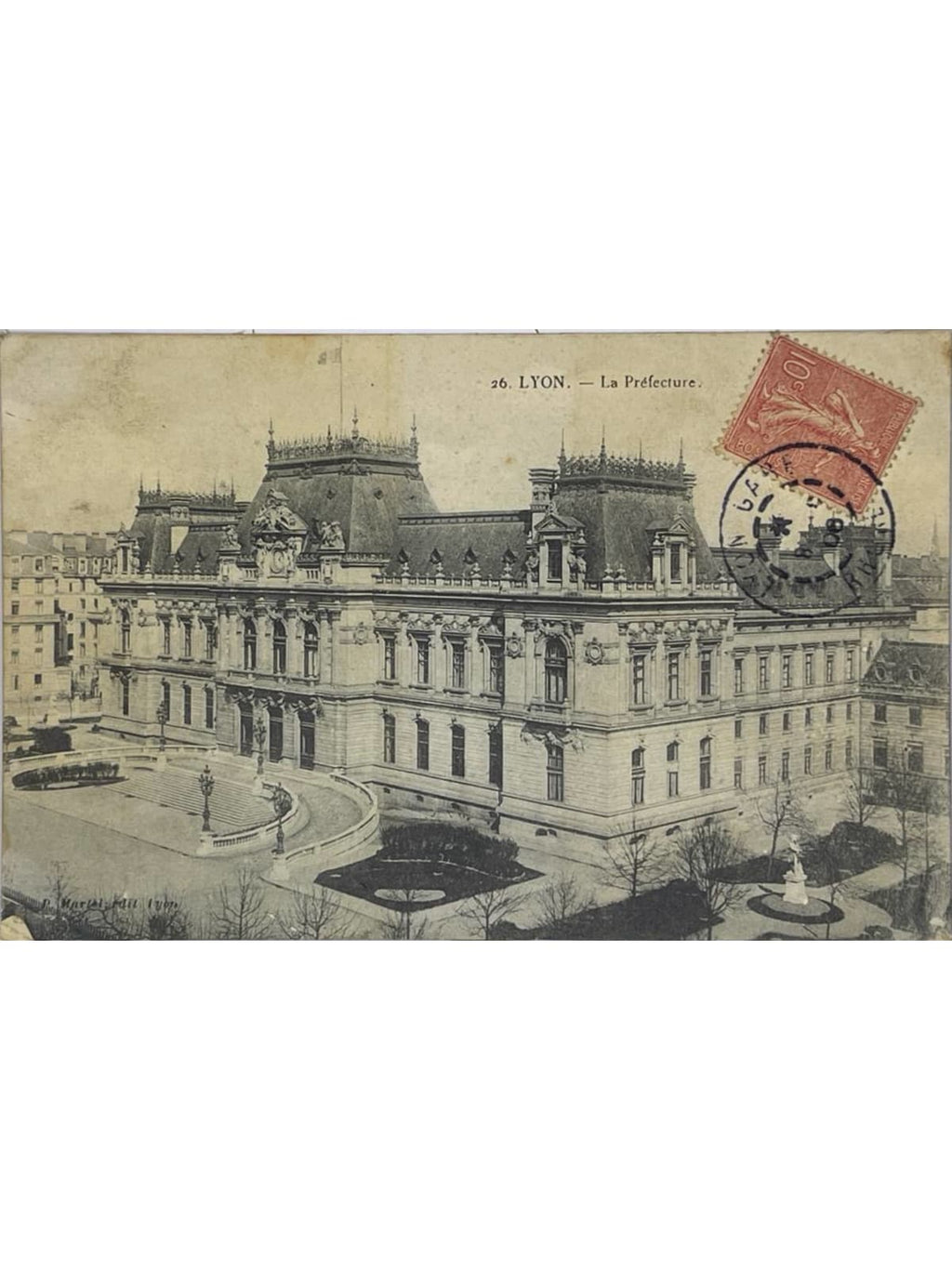 Recto de la carte postale
