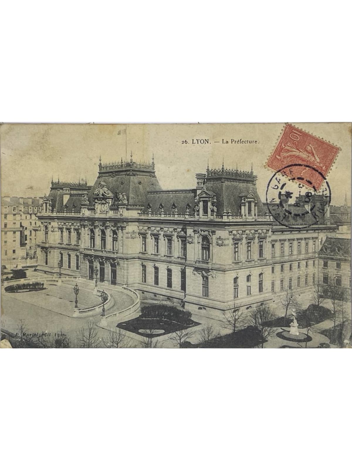 Recto de la carte postale
