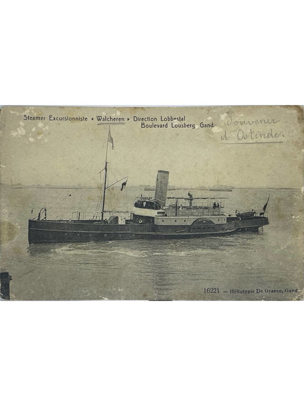 Recto de la carte postale