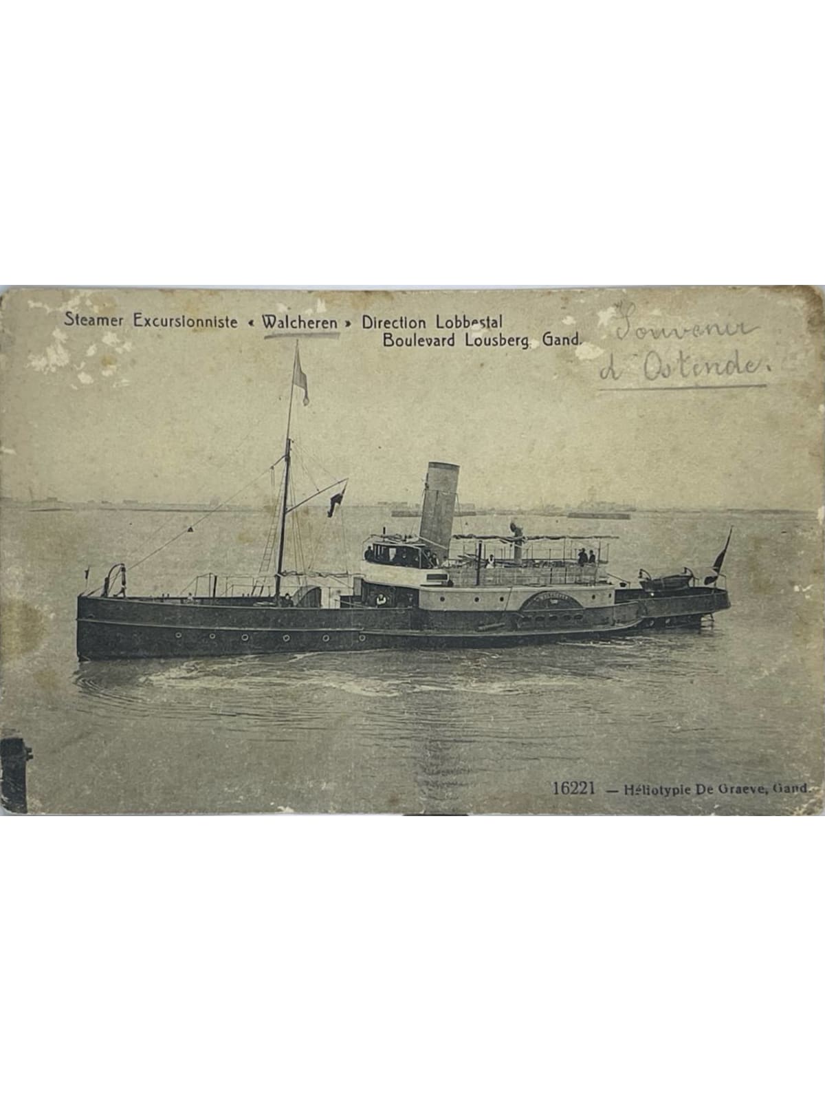 Recto de la carte postale