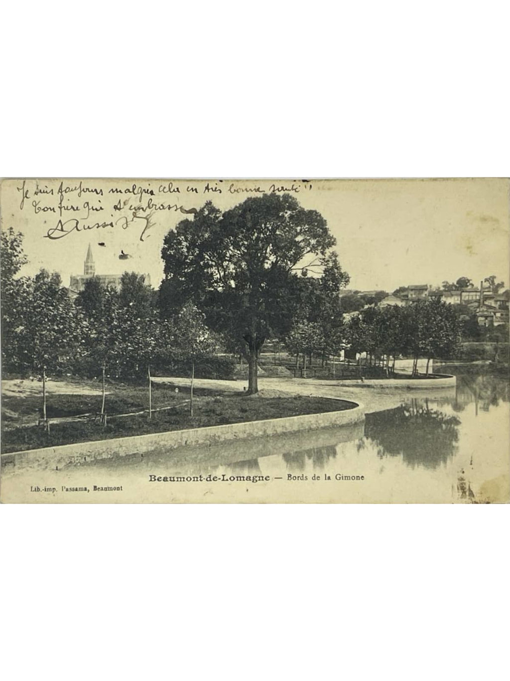 Recto de la carte postale