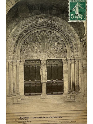 Autun – Portail de la cathédrale Saint-Lazare – CPA ancienne