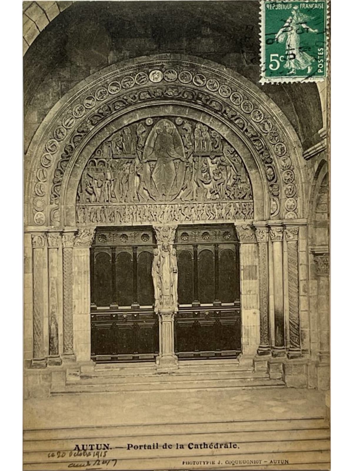 Recto de la carte postale