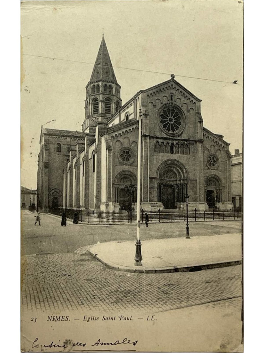 Recto de la carte postale