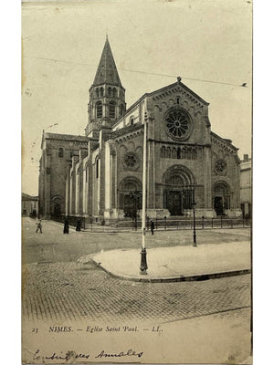 Nîmes (Gard) – Église Saint-Paul – CPA LL n°23, vers 1904
