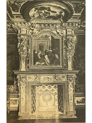 Cheverny – Château, cheminée de la Chambre du Roi – CPA N.D. Phot. n° 113
