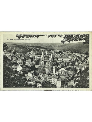 Spa – Panorama général et église Saint-Remacle – CPSM n° 11