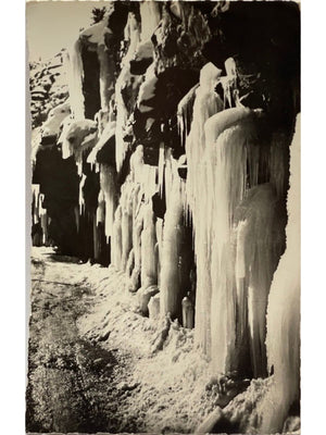 Carte postale – Les Gorges du Cians l'hiver – Formations de glace – Alpes-Maritimes