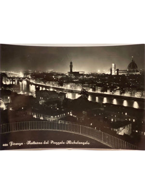 Florence – Vue nocturne depuis le Piazzale Michelangelo – CPSM n°455