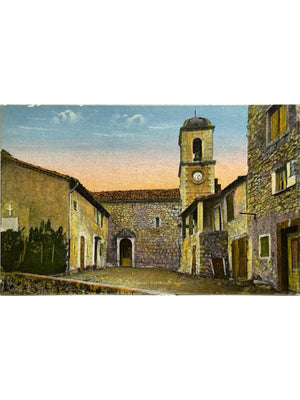 Gourdon (Alpes-Maritimes) – L'Église – CPA colorisée n° 250