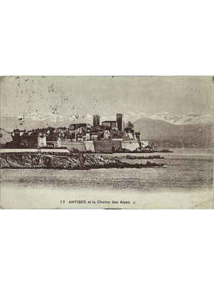 Antibes – Vieille ville, remparts et chaîne des Alpes – CPA n°17