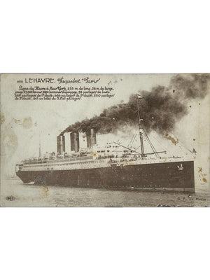 Le Havre – Paquebot Paris, ligne Le Havre-New York – CPA n° 606