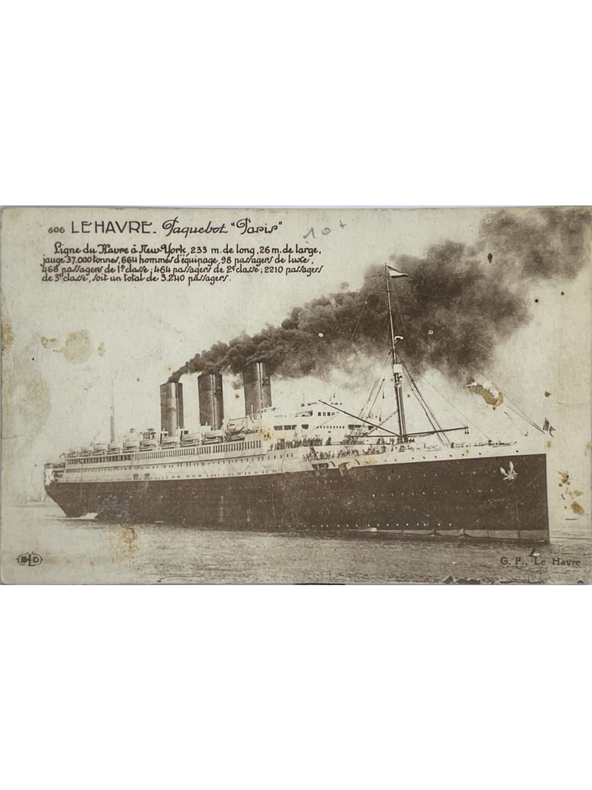 Recto de la carte postale