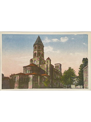 Brioude (Haute-Loire) – Église Saint-Julien – CPA colorisée