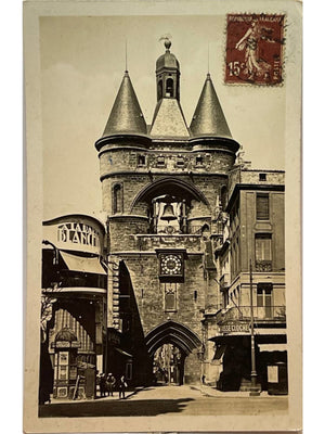Bordeaux – La Grosse Cloche et scène de rue – CPA années 1930