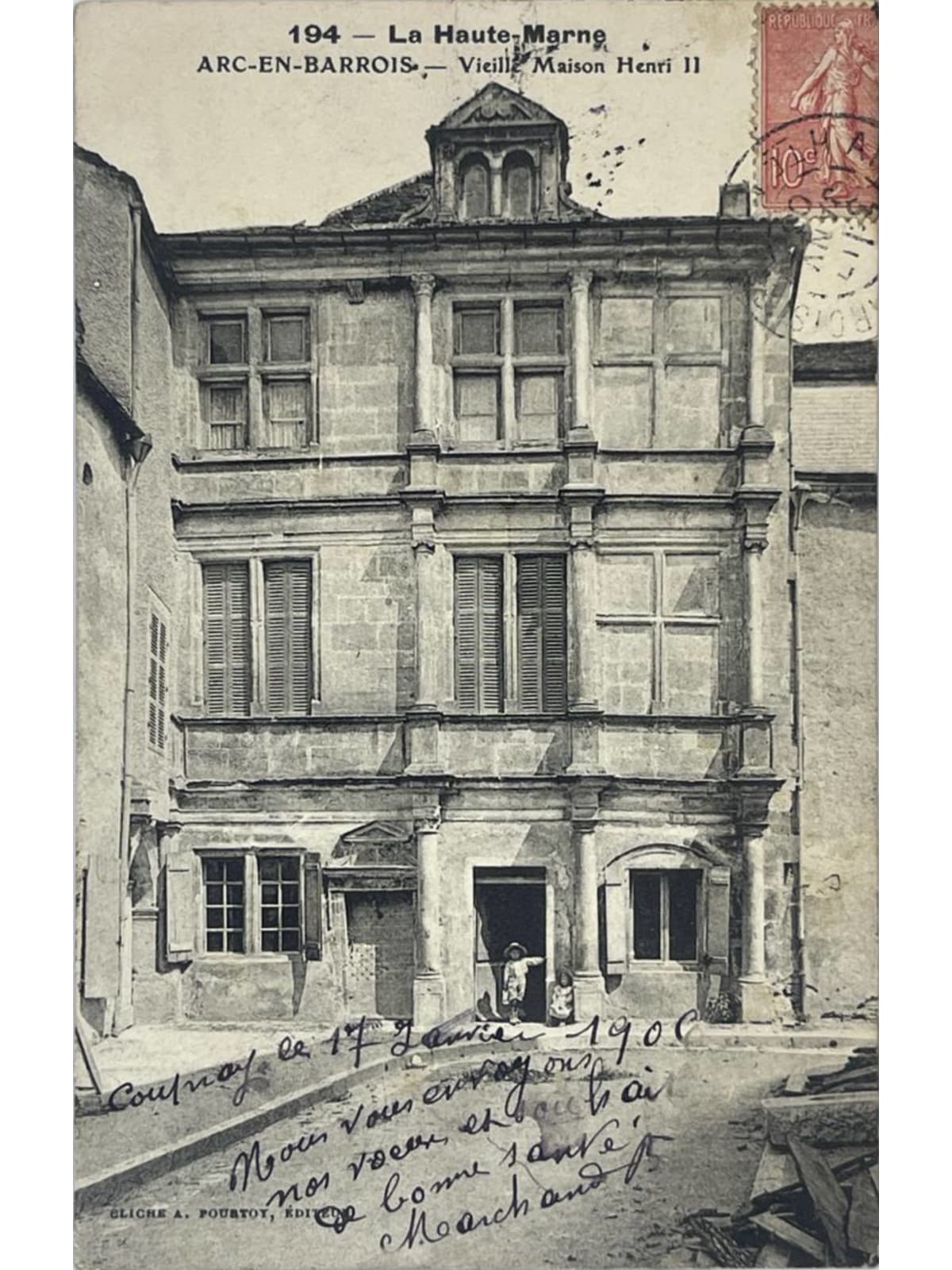 Recto de la carte postale
