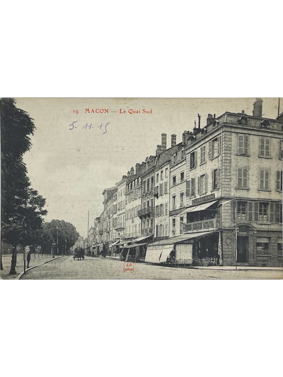 Recto de la carte postale