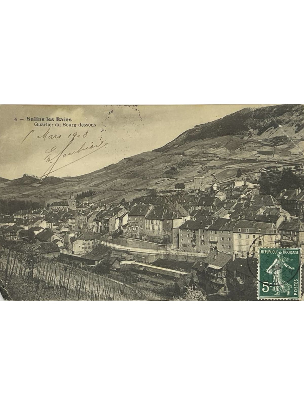 Recto de la carte postale