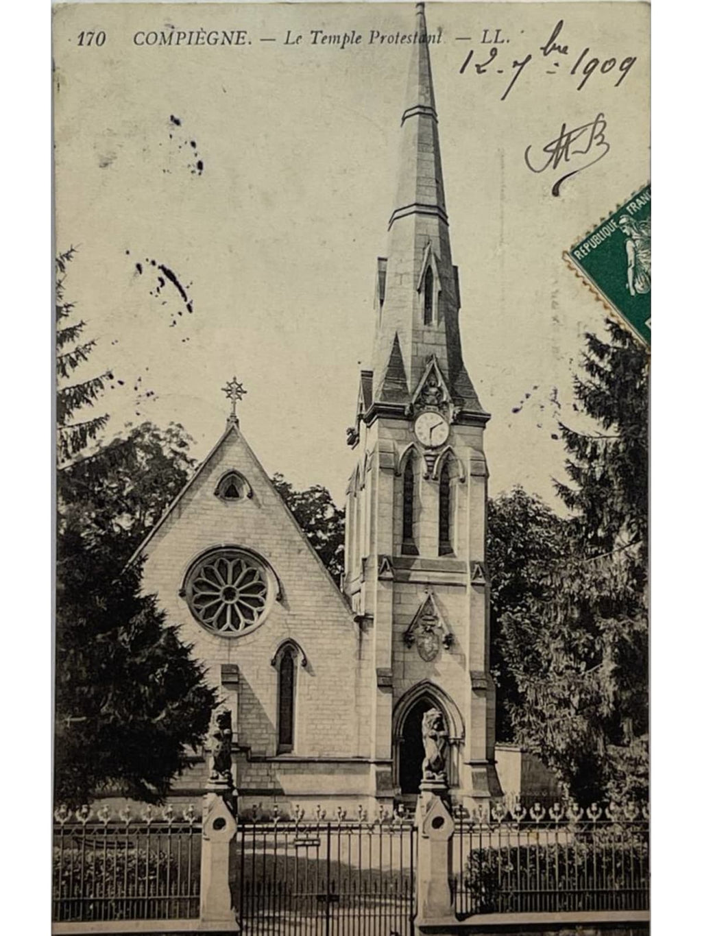 Recto de la carte postale