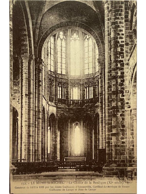Le Mont-Saint-Michel – Chœur de l'église abbatiale – CPA n° 152