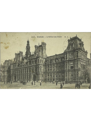 CPA Paris – L'Hôtel de Ville, vue animée – n° 527 M.J.